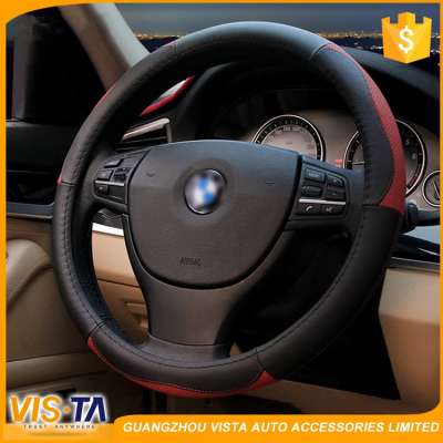 Factory Supply Custom Design Genuine Leather Bus Car Steering Wheel Cover