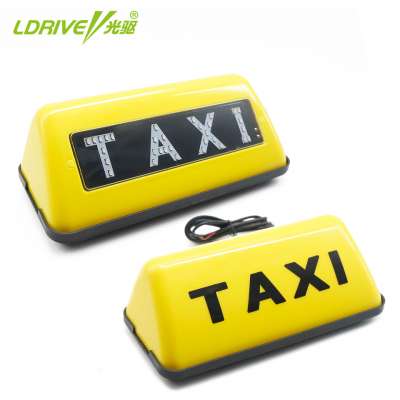 Newest 5W LED Taxi Lamp Sign Car Lights Roof Signal Lights Top Lamp Yellow / Red Emitting Color 18cm * 8cm * 6.4cm