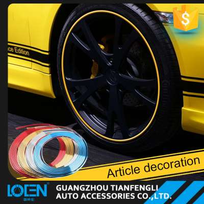 Auto Car Tire Wheel Rim Edge Anti-Scratch Protector Ring Tape Rubber Strip