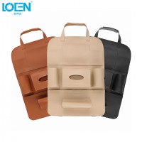 2018 High Quality Wholesale Multi-functional PU Car Seat Back Bag Storage Organizer Black/Brown/Beige/Gray