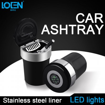 Auto interior accessories high temperature auto ashtray led light car ashtray with Cover